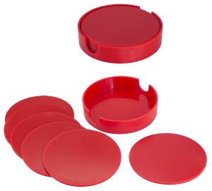 Set de Posavasos Plásticos Redondos