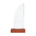 Trofeo Galvano de Madera y Cristal "Sail" - Imagen 2