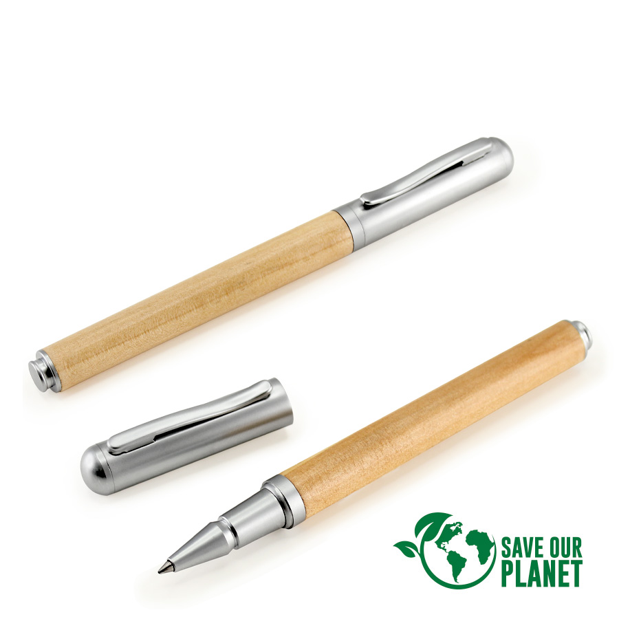 B40-SOP Roller Pen Bamboo y Metal - Imagen 1