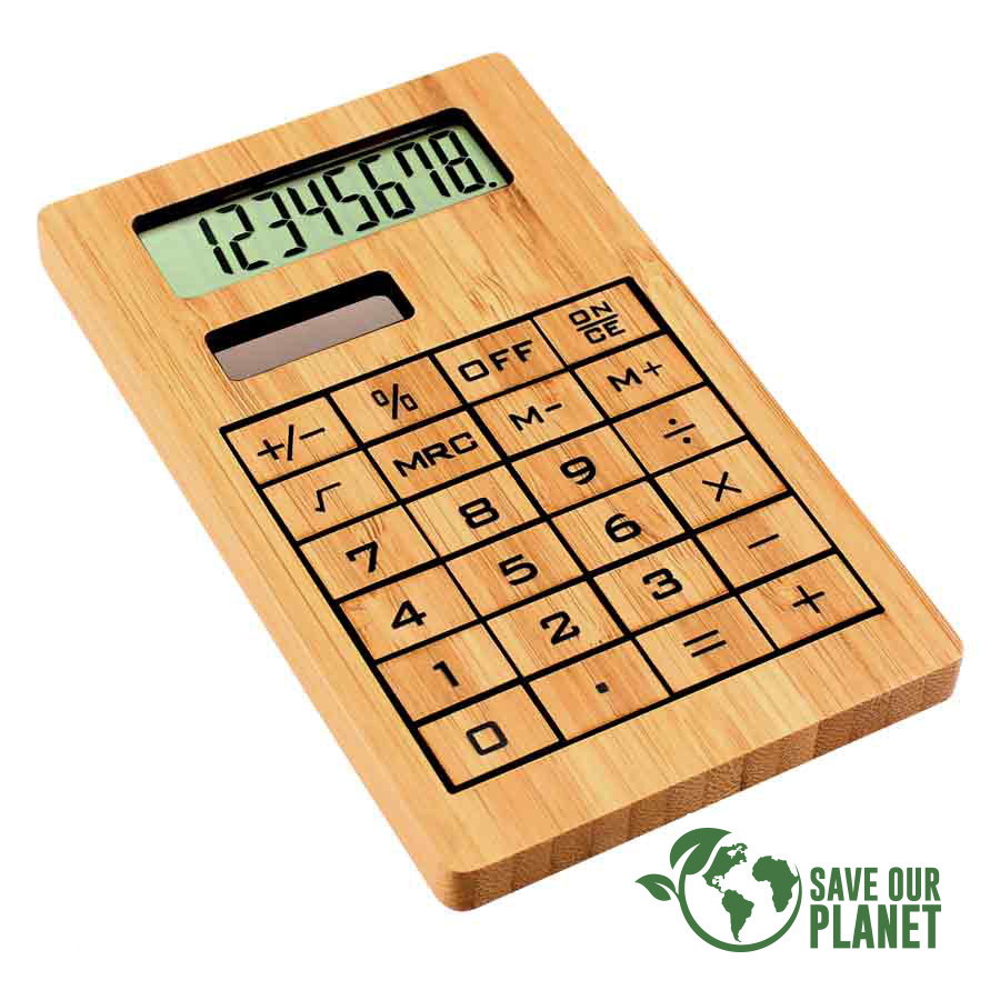B54-SOP Calculadora Solar de Bamboo - Imagen 1