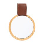 Espejo redondo de Bamboo y Eco-Cuero - Imagen 2