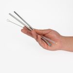 Set Bombillas metálicas en estuche de Lino - Imagen 5