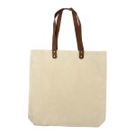 Bolsa de Compras 10oz Canvas asas Cuero - Imagen 2