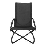 Silla mecedora negra con apoya-brazos - Imagen 2