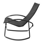 Silla mecedora negra con apoya-brazos - Imagen 3