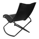 Silla mecedora negra con apoya-brazos - Imagen 4